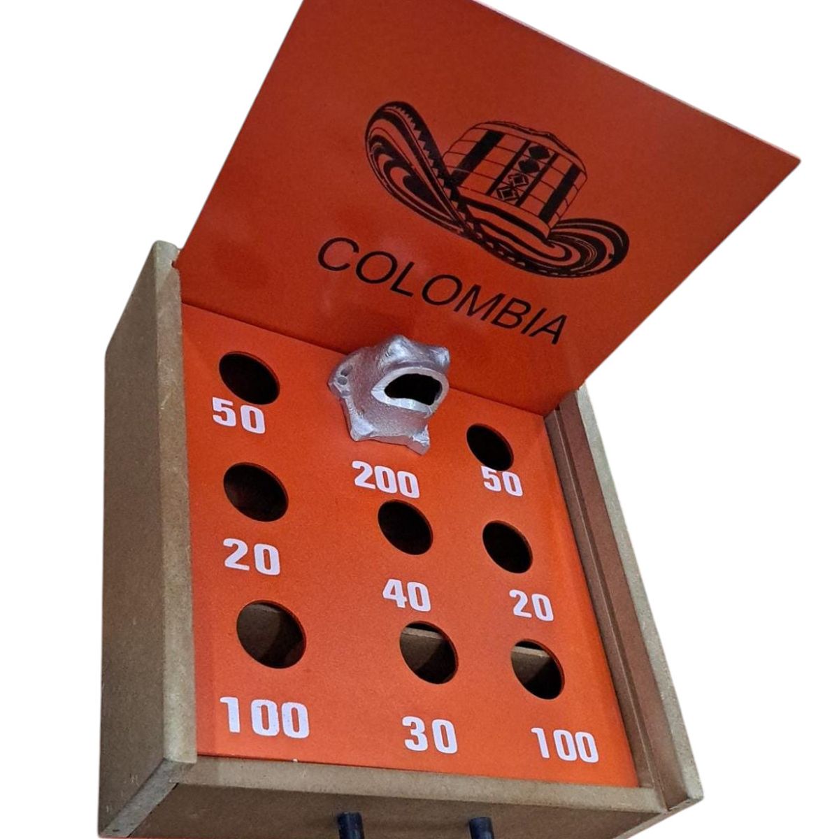 GENERICO - Set Juego Bolirana Sapo De Mesa Portátil En Madera 27x27cm