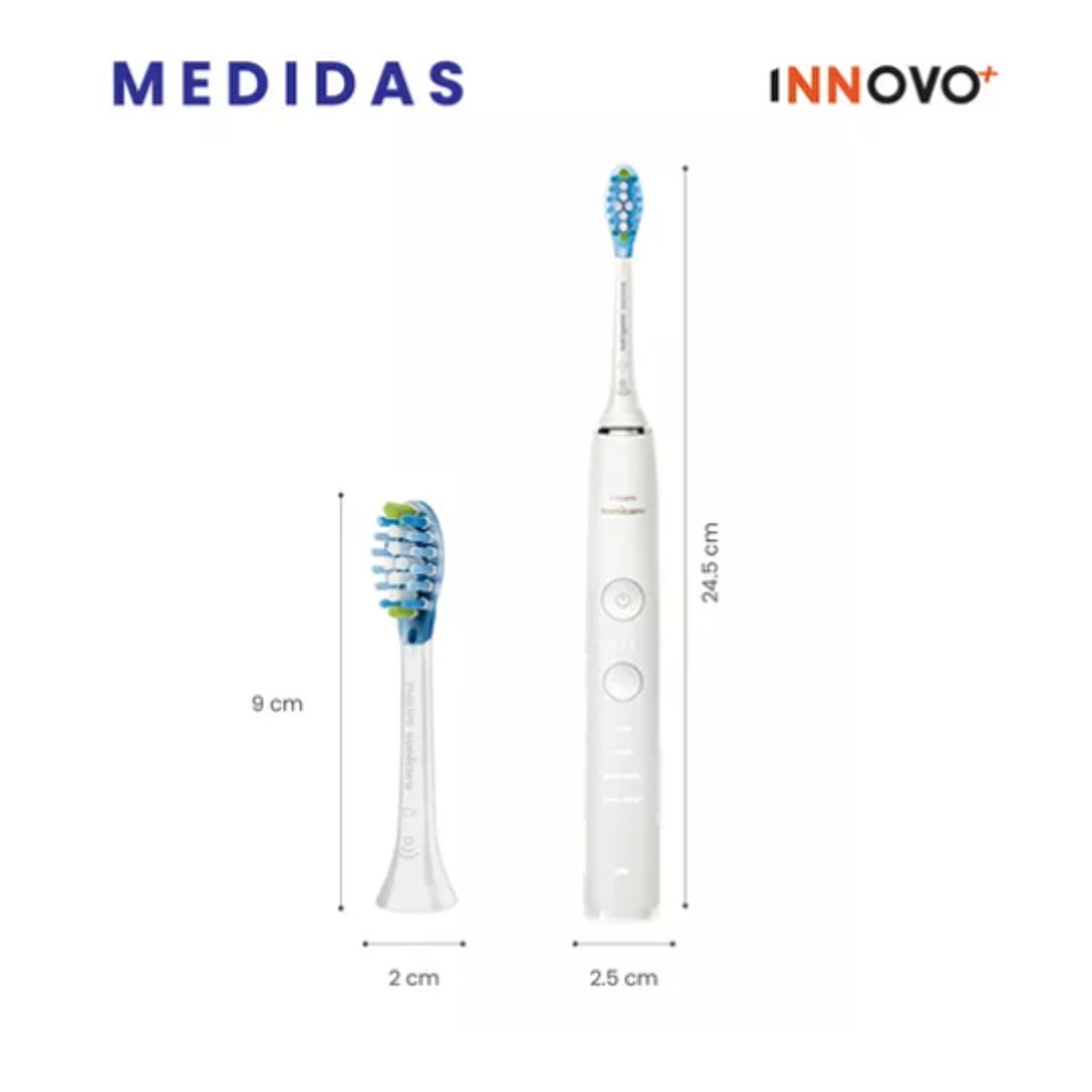 INNOVA - Cepillo Dental White Eléctrico Limpieza Profunda Recargable Limpieza