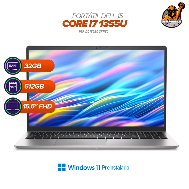 DELL - Portátil Dell Inspiron 15 DC15250 / Intel Core i7-1355U / 32GB RAM / 512GB SSD / 15.6” FHD