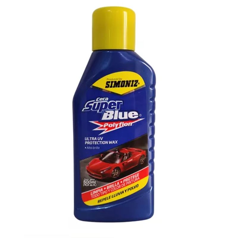 GENERICO - Cera Super Blue Limpia Brilla Protege Pintura Carro Vehículo