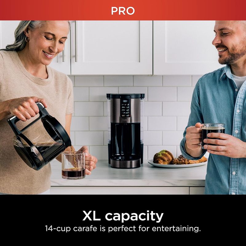 NINJA - Cafetera Ninja Programmable XL 14 Tazas con Filtro Permanente DCM201BK