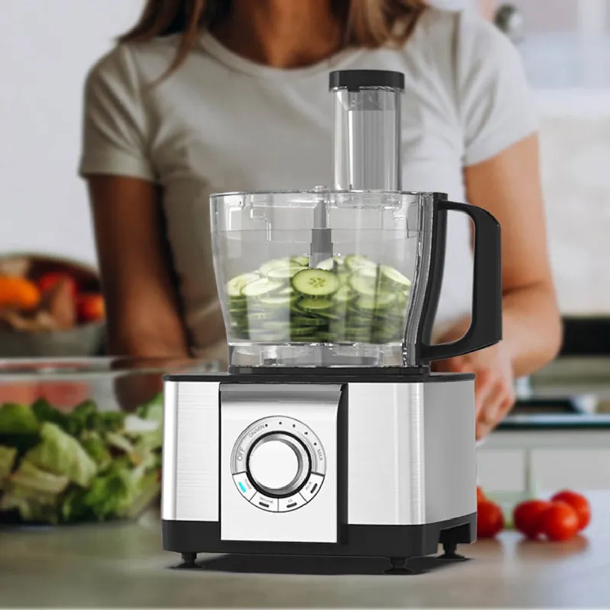 RENAHOUSE - Procesador De Alimentos Semiindustrial acero 650w