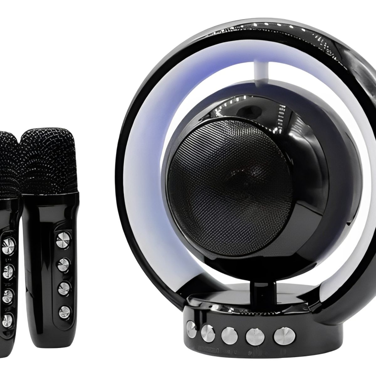 GENERICO - Parlante Karaoke con Luces RGB y 2 Micrófonos Inalámbricos YS-119