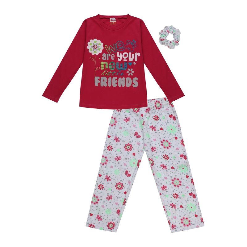 SANTANA - Pijama Niña Anita Rosado