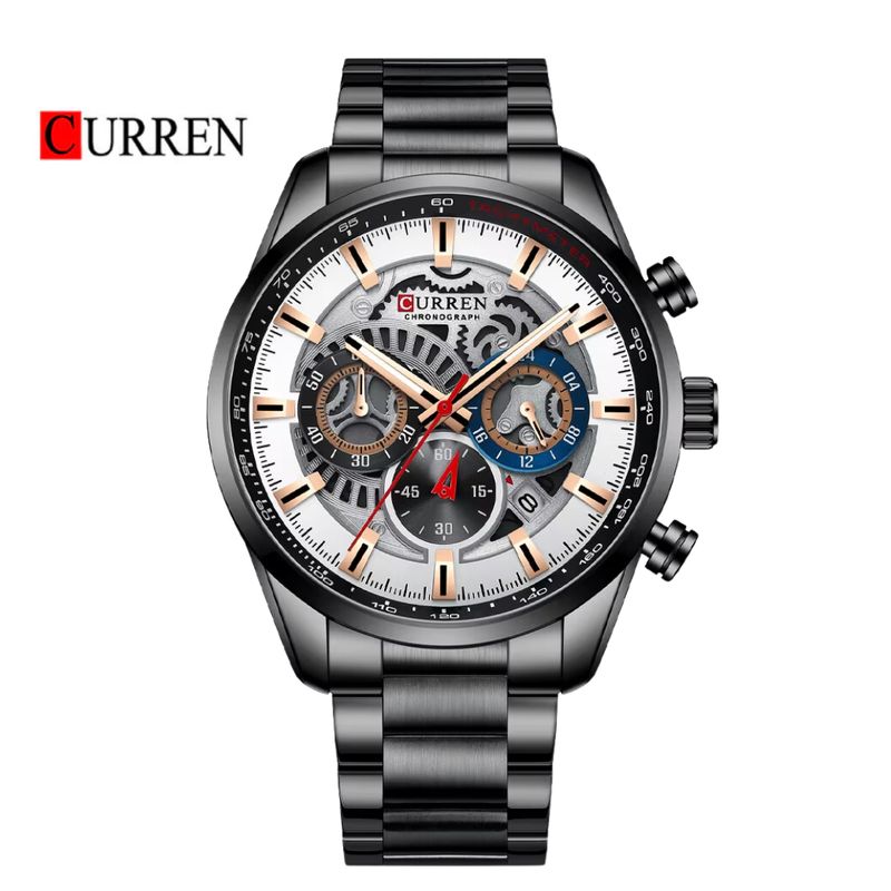 CURREN - Reloj CURREN 8391 Cronógrafo Para Hombre Negro