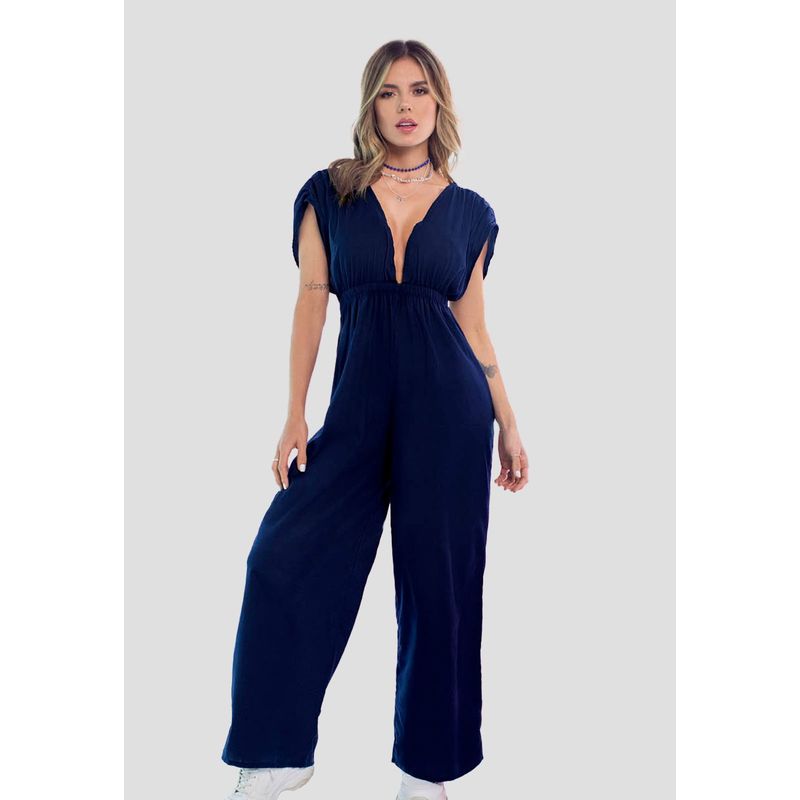 ATYPICAL - Enterizo Largo Mujer Azul Navy Atypical 89975