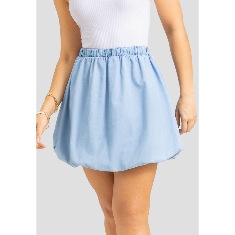 MARKETING PERSONAL - Falda Corta Mujer Azul Claro Mp 104900