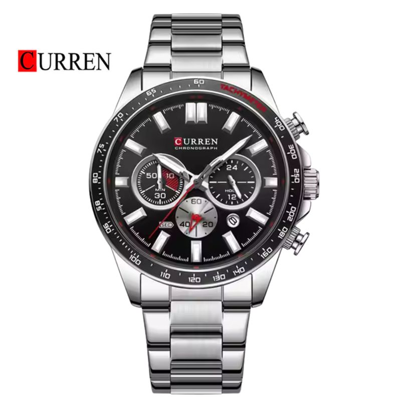 CURREN - Reloj CURREN 8418 Cronógrafo Para Hombre Plateado