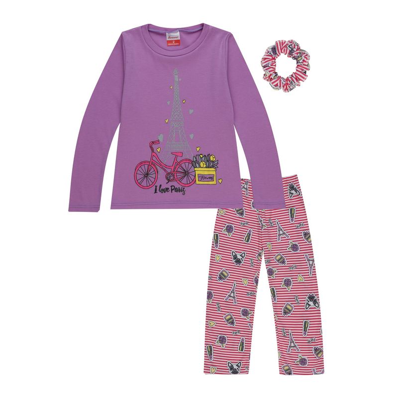 SANTANA - Pijama Niña Anita Lila