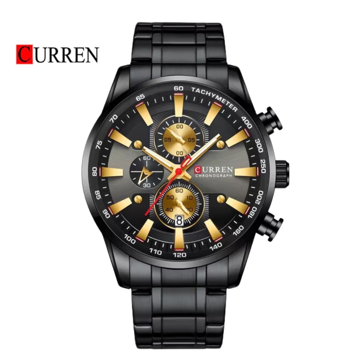 CURREN - Reloj CURREN 8351 Cronógrafo Para Hombre Negro