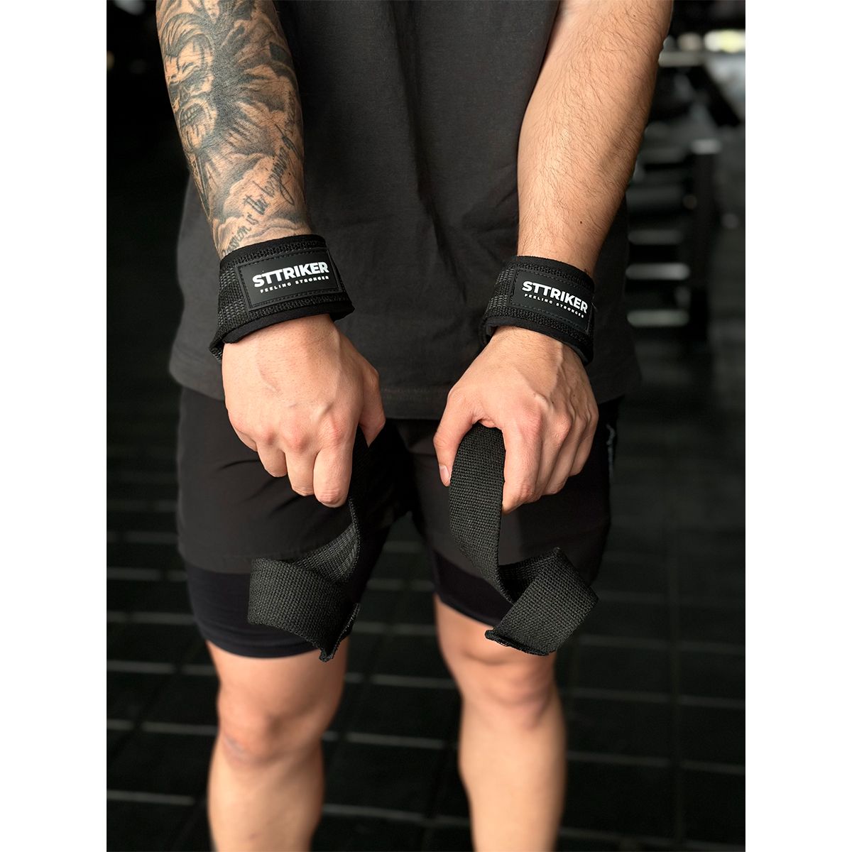 GENERICO - Kit X2 Straps Levantamiento Pesas Correas Gimnasio ROJO