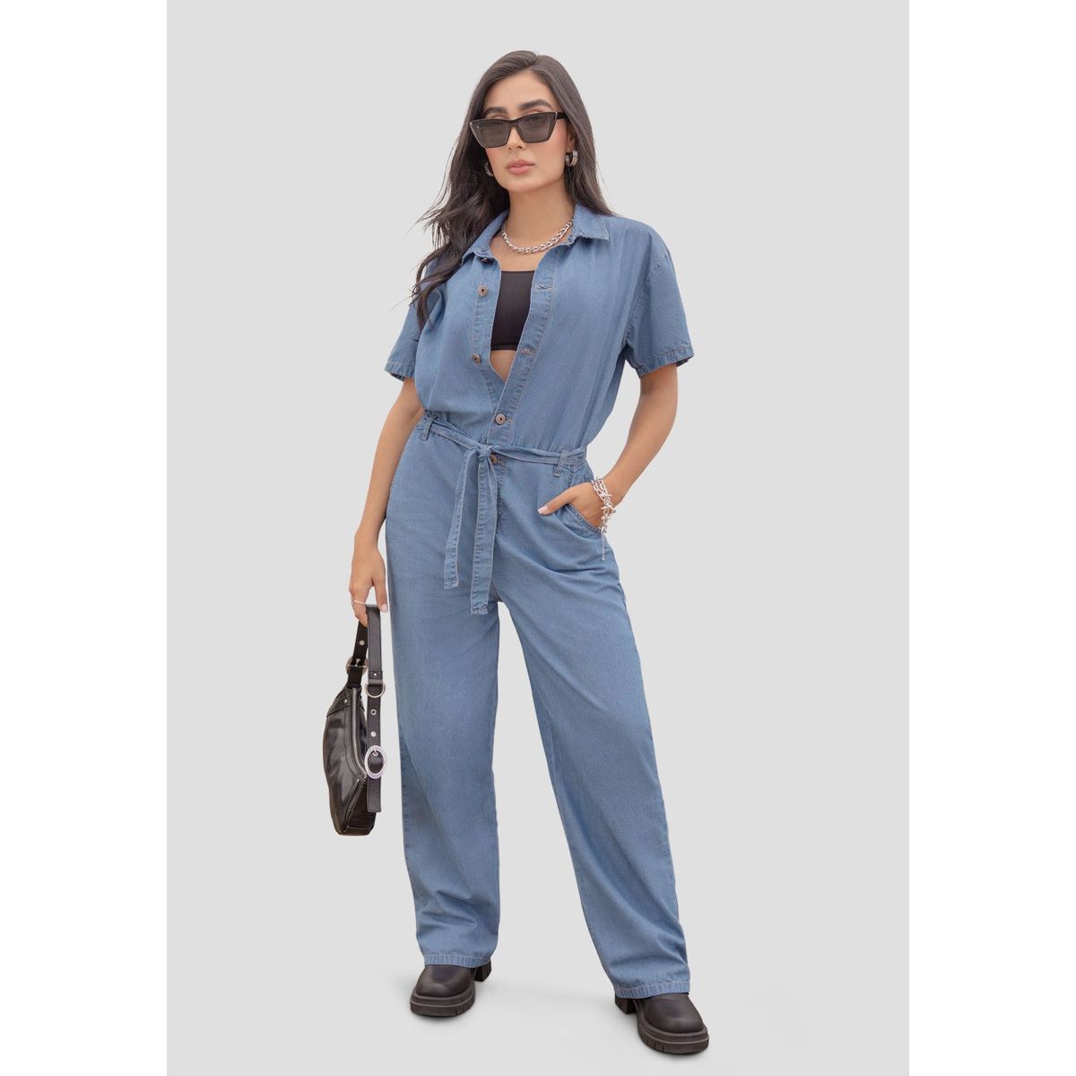 ATYPICAL - Enterizo Largo Mujer Azul Medio Atypical 106567