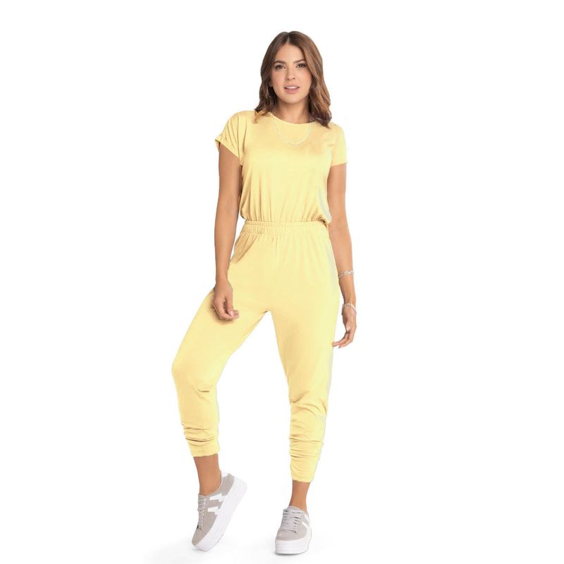 ATYPICAL - Enterizo Largo Mujer Amarillo Oro Atypical 4929