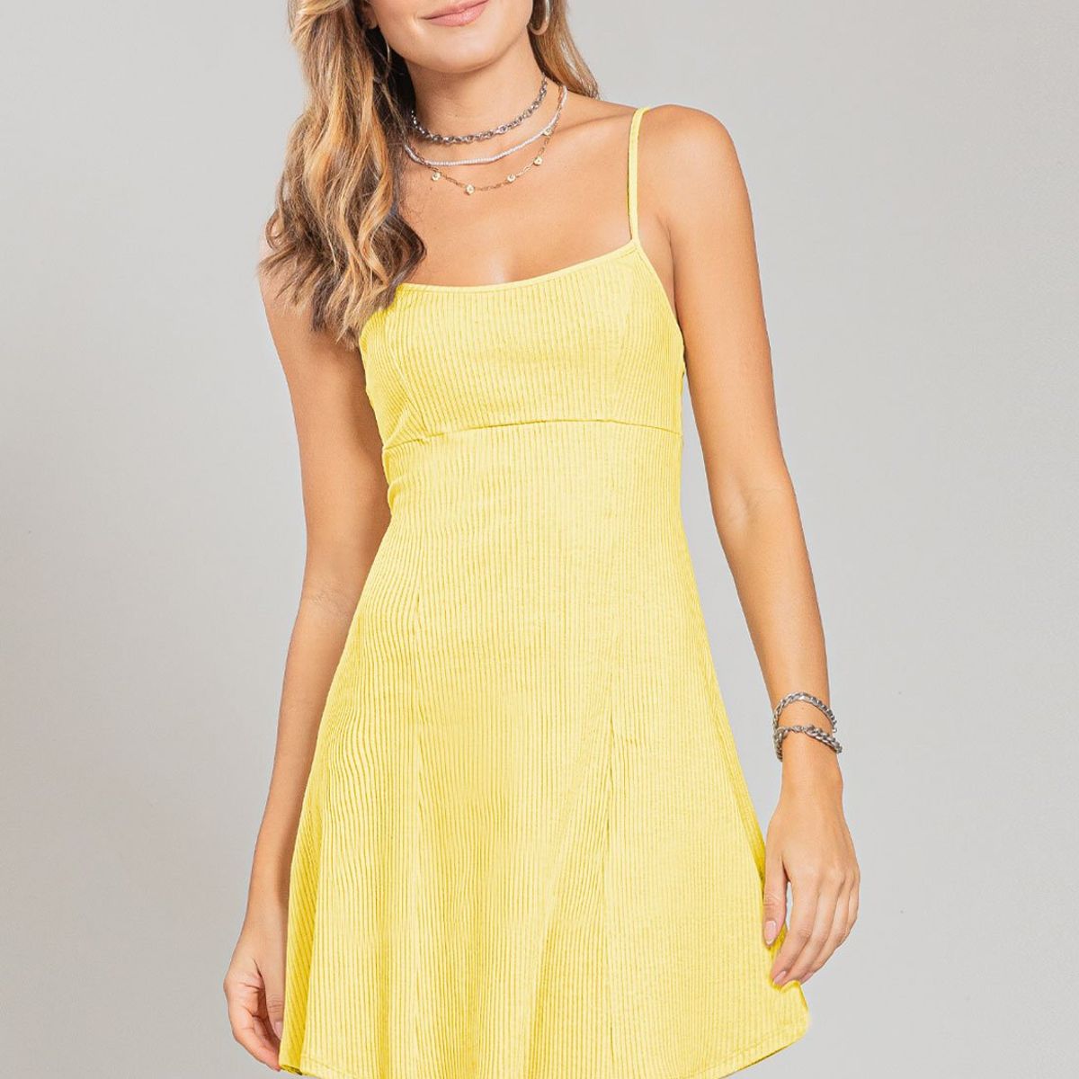 RUTTA - Vestido Corto Mujer Amarillo Pastel Rutta 107383