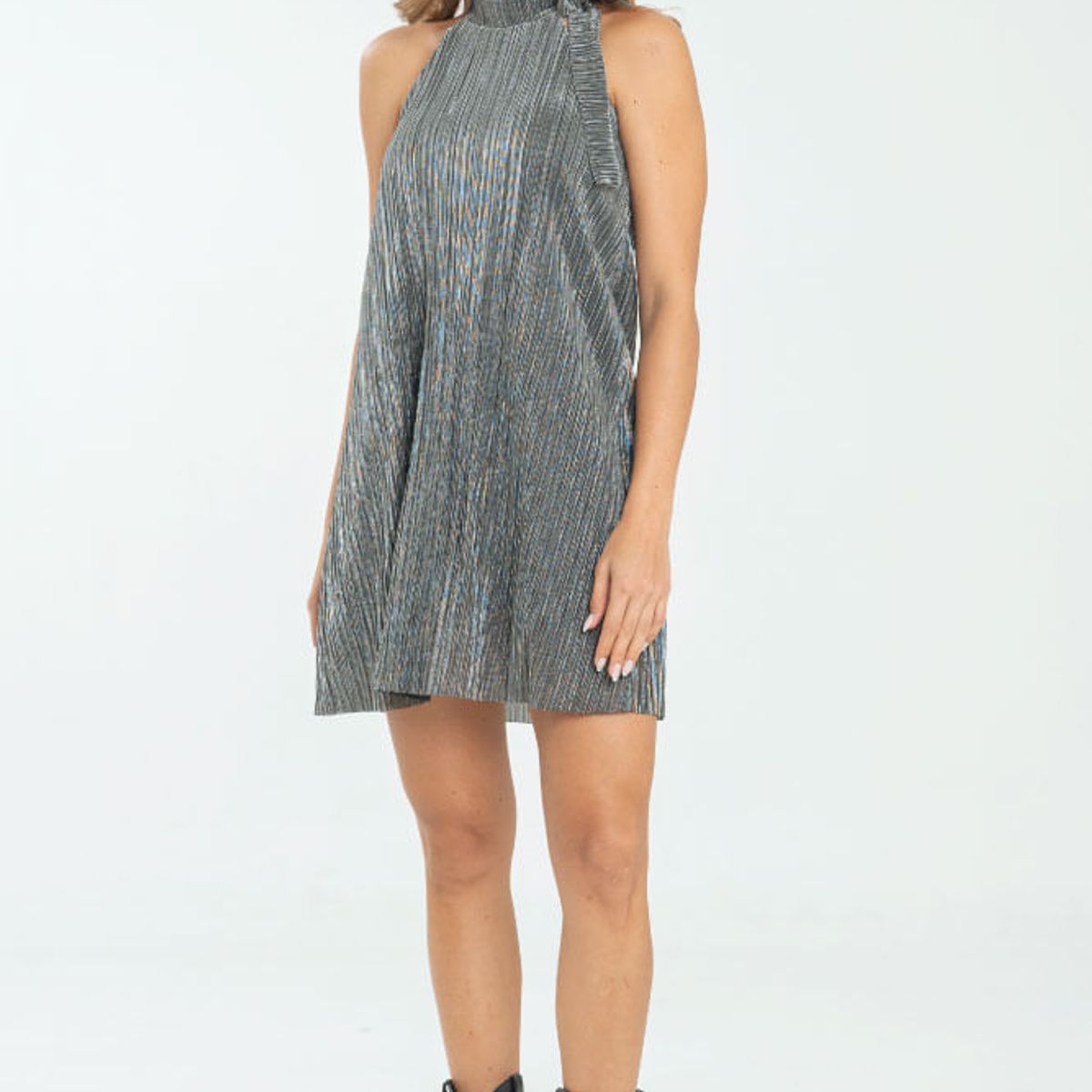 RAGGED - Vestido corto moon Plateado Ragged