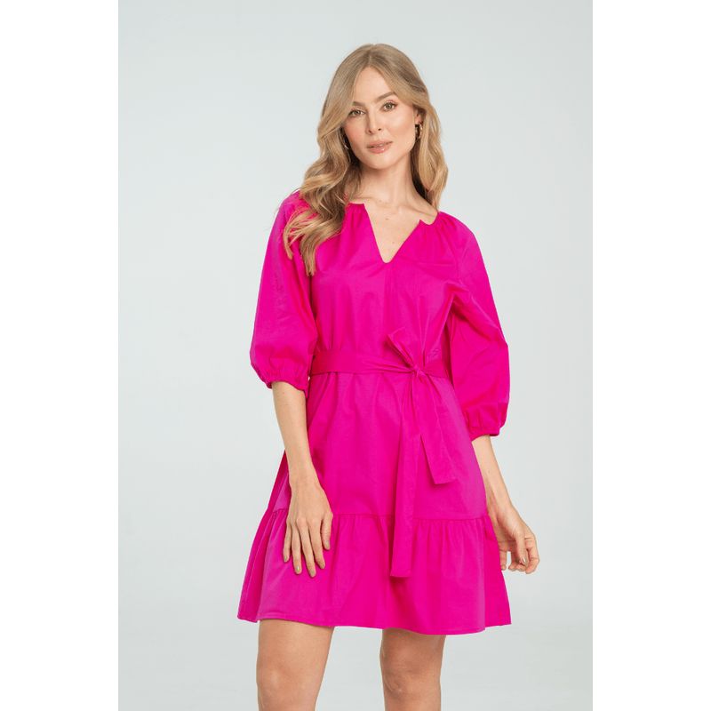 RAGGED - Vestido tibet Fucsia Ragged