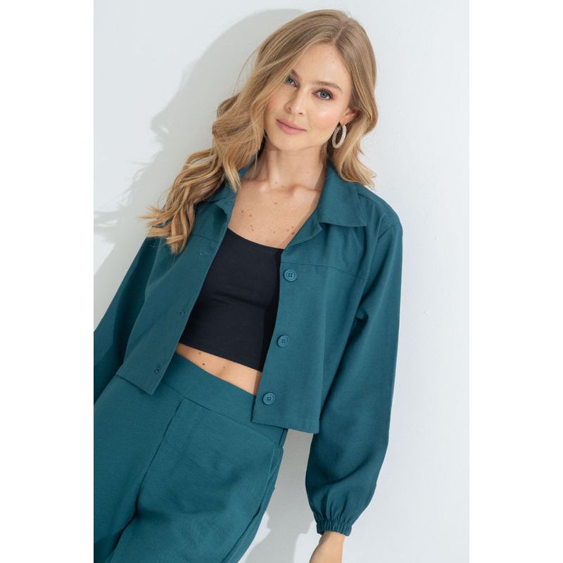 RAGGED - Chaqueta corta malaga Azul petroleo Ragged