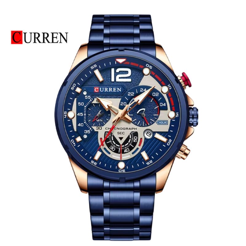 CURREN - Reloj CURREN 8395 Cronógrafo Para Hombre Azul