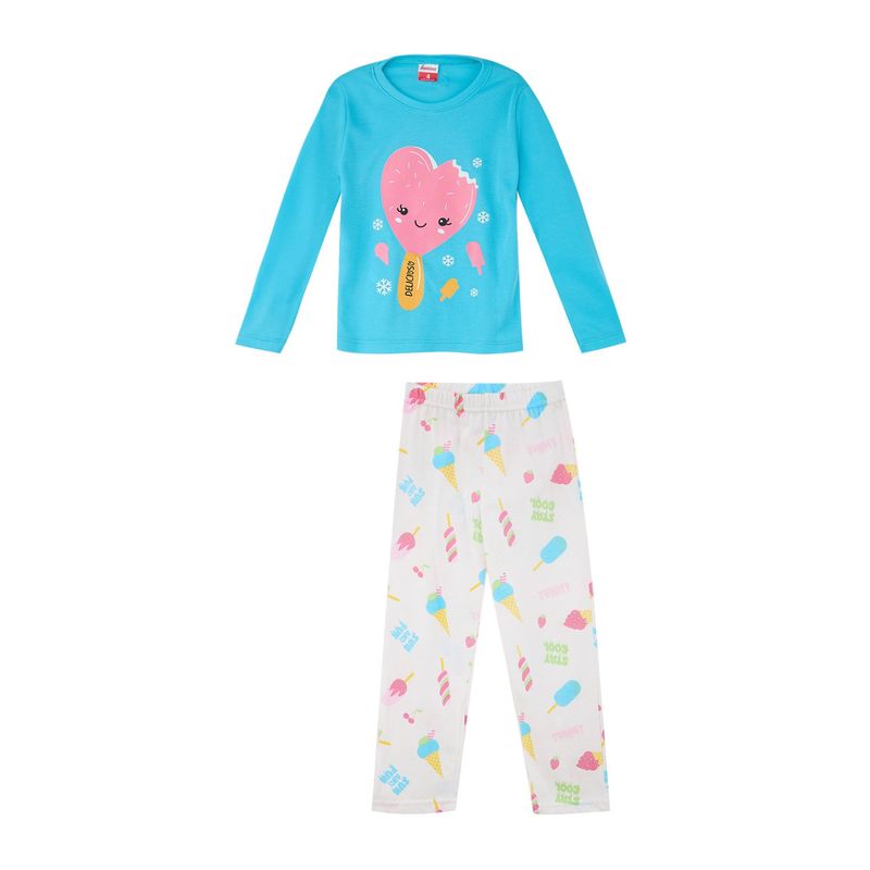 SANTANA - Pijama Niña Anita Azul