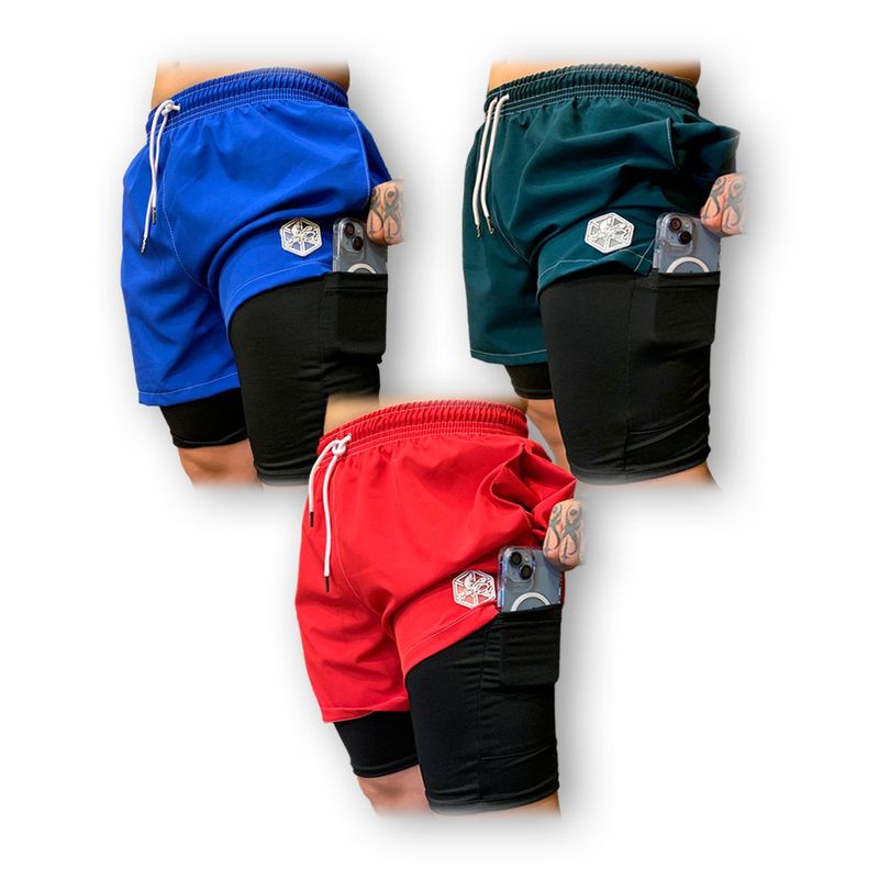 SAMDEL - Pack x3 Pantalonetas Deportivas Hombre CON LICRA  Pack 3.