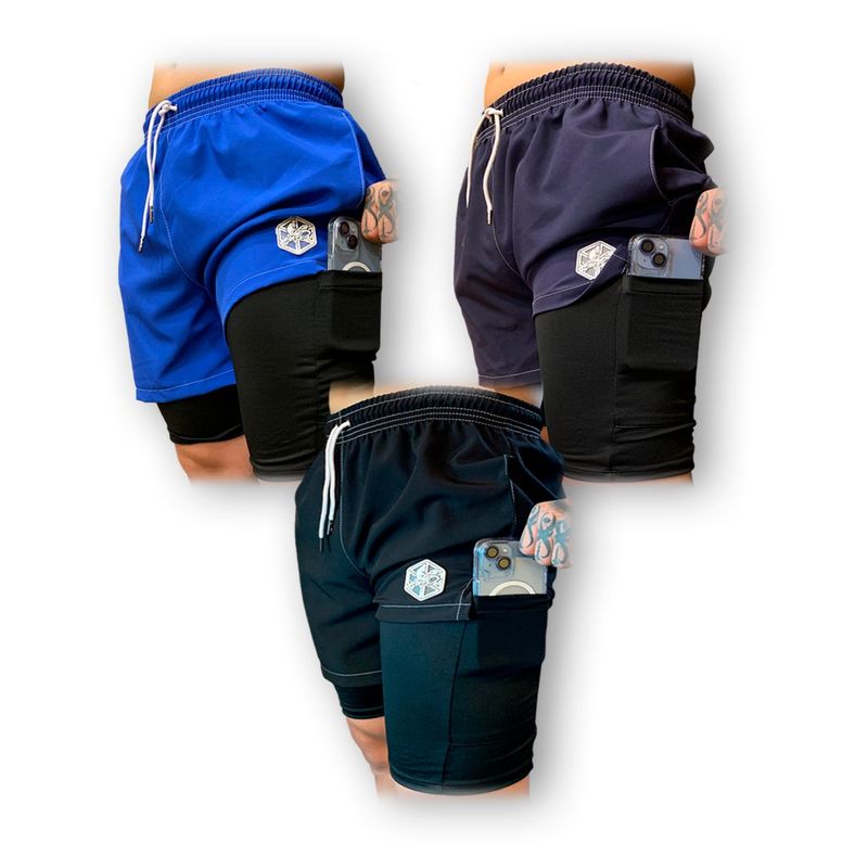 SAMDEL - Pack x3 Pantalonetas Deportivas Hombre CON LICRA  Pack 4.