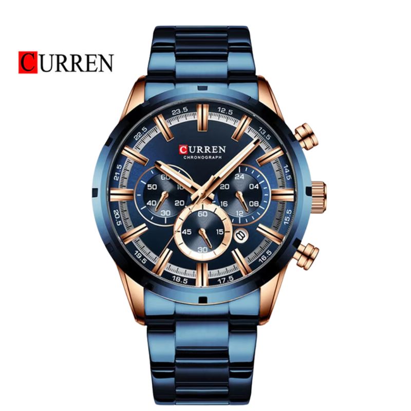 CURREN - Reloj CURREN 8355 Cronógrafo Para Hombre - Azul