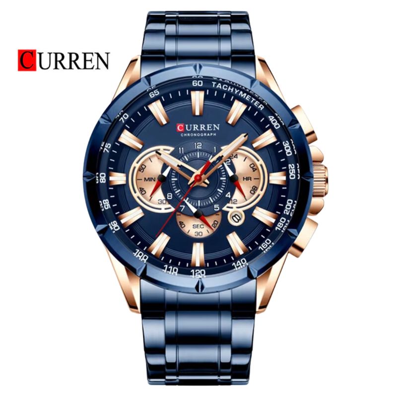 CURREN - Reloj CURREN 8363 Cronógrafo Para Hombre - Azul