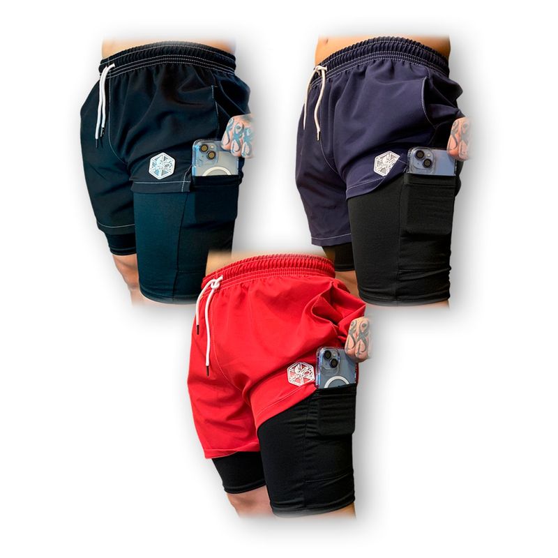 SAMDEL - Pack x3 Pantalonetas Deportivas Hombre CON LICRA  Pack 5.