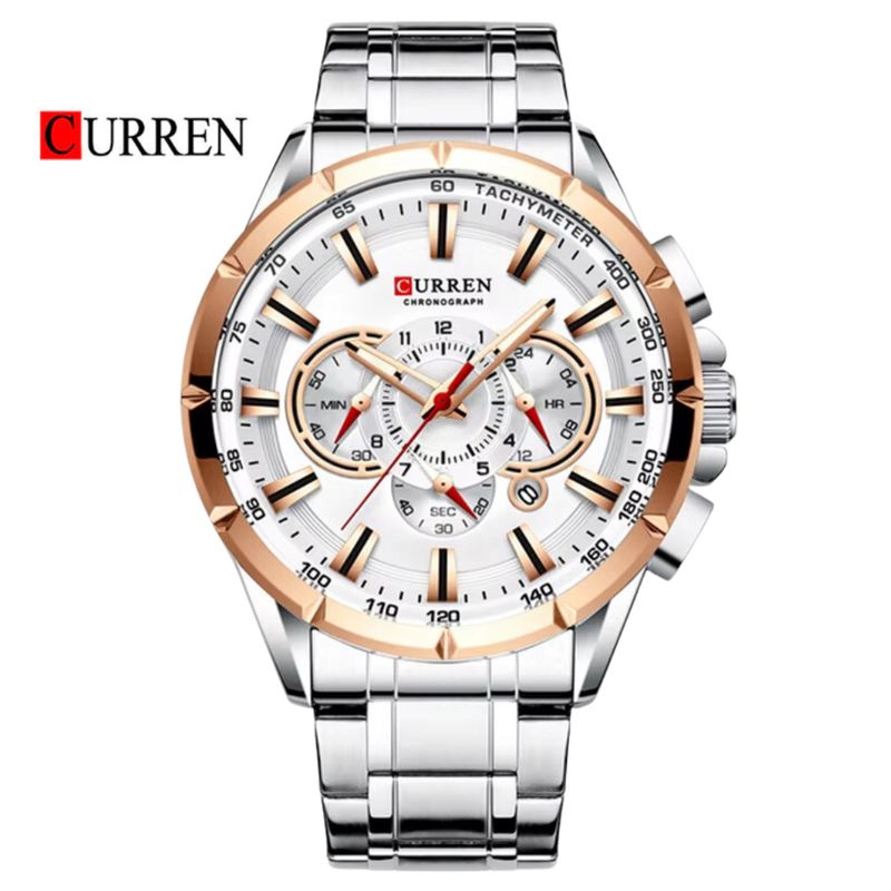 CURREN - Reloj CURREN 8363 Cronógrafo Plateado - Dorado