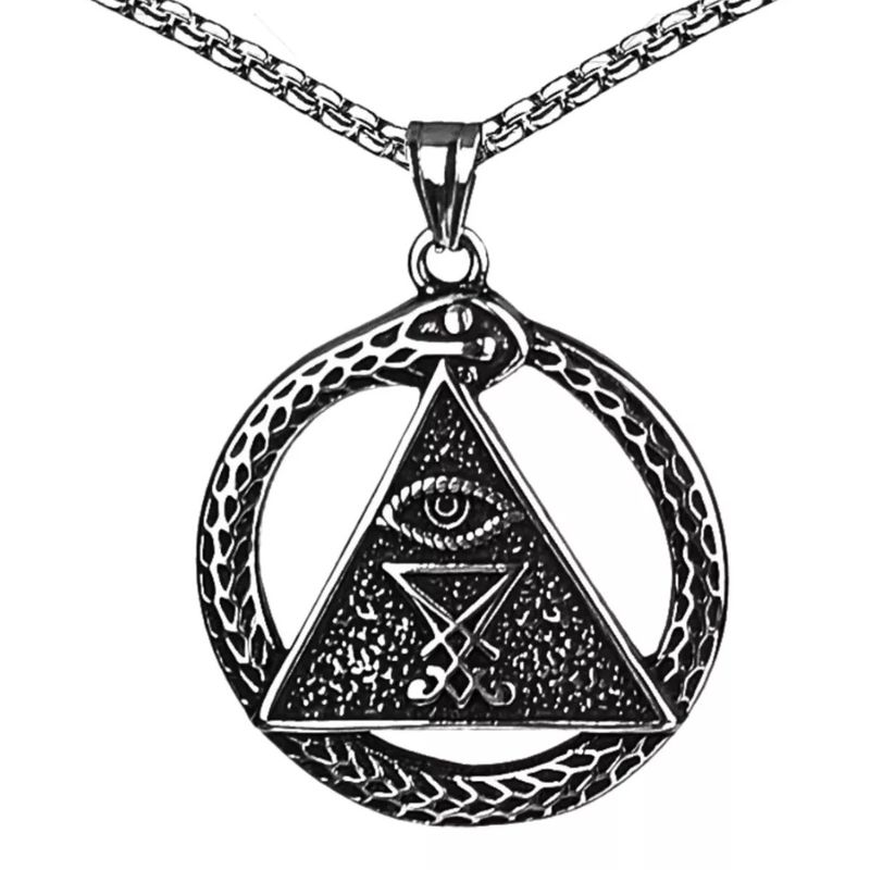 GENERICO - Collar Unisex con Dije Ouroboros y Ojo