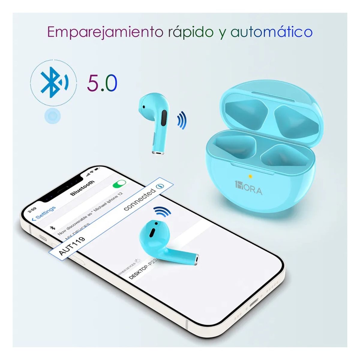 1 HORA - Audífonos Inalámbricos 1HORA Wireless Earphones