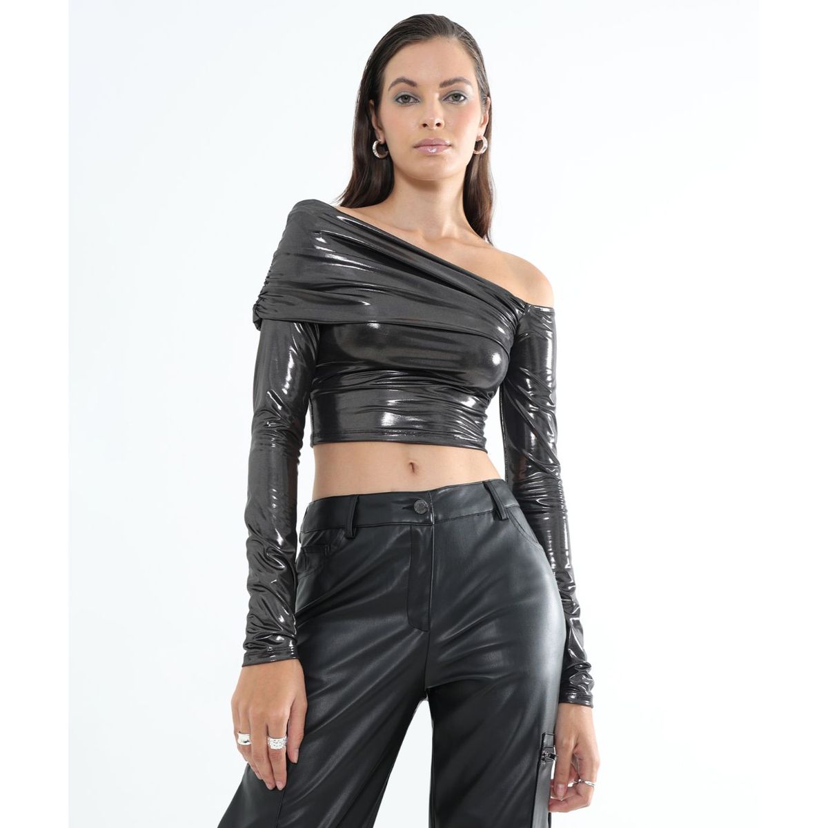 SEVEN SEVEN - Camiseta Para Mujer Manga Larga Color Gris Oscuro Marca Seven Seven #28096033