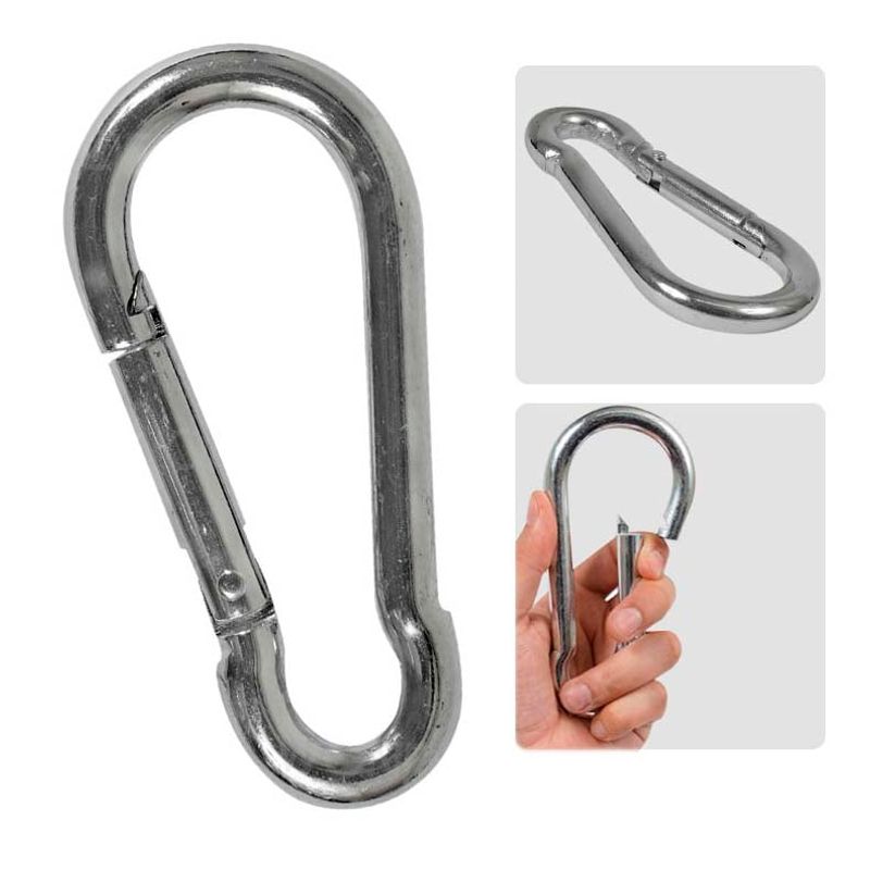 GENERICO - Mosqueton Gancho De Presión 12 cm x 2 Unidades