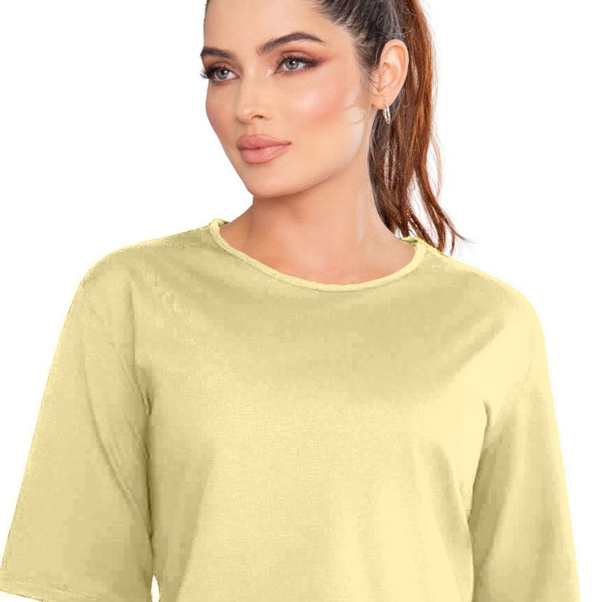 MARKETING PERSONAL - Camiseta Mujer Amarillo Pastel Mp 89861