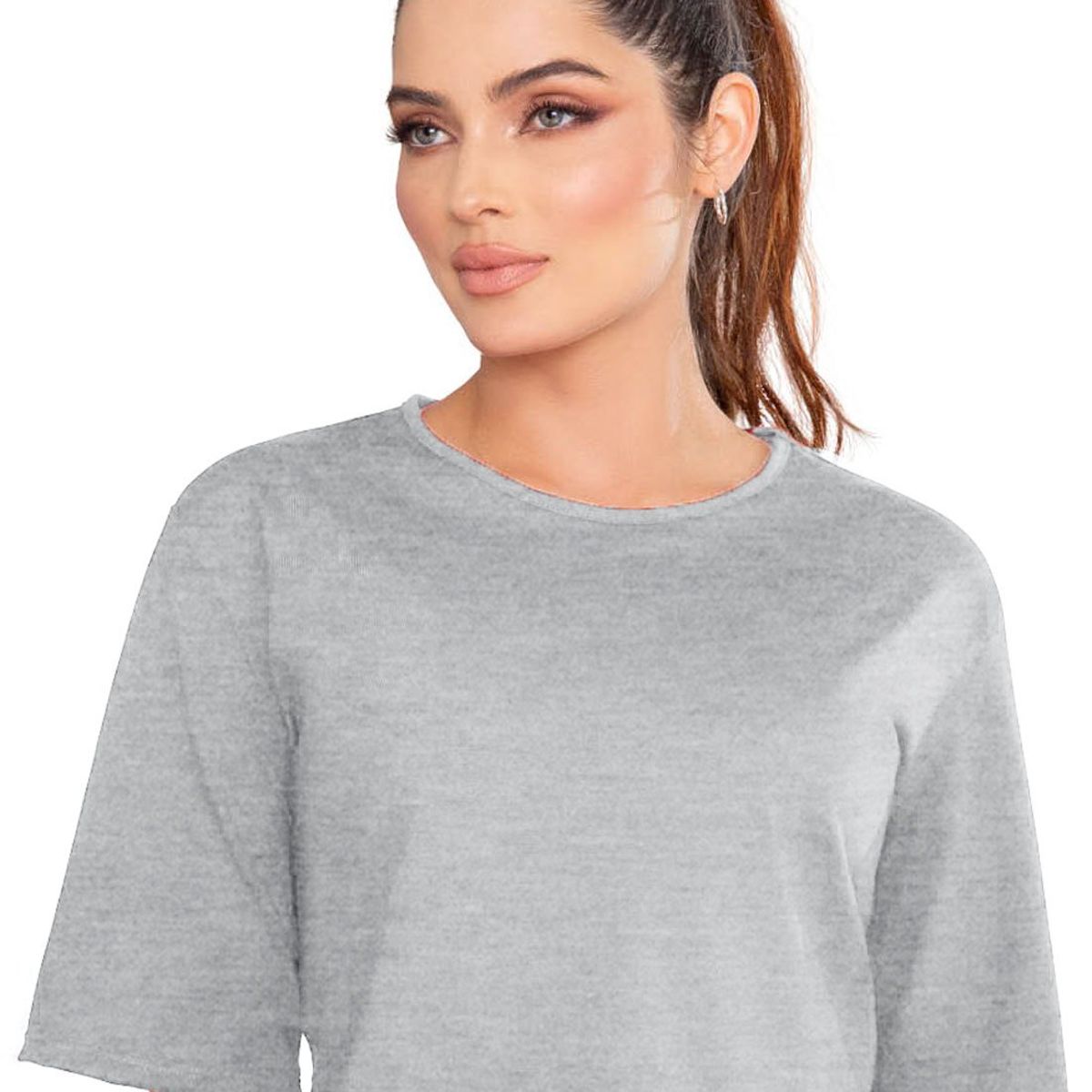 MARKETING PERSONAL - Camiseta Mujer Gris Jaspe Mp 89861