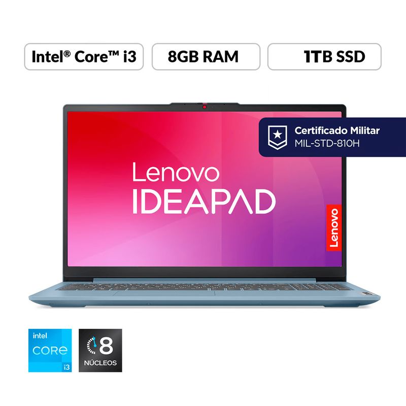 LENOVO - LENOVO IDEAPAD SLIM 3 15IAN8 INTEL CORE I3-N305 8GB RAM LPDDR5 1TB SSD