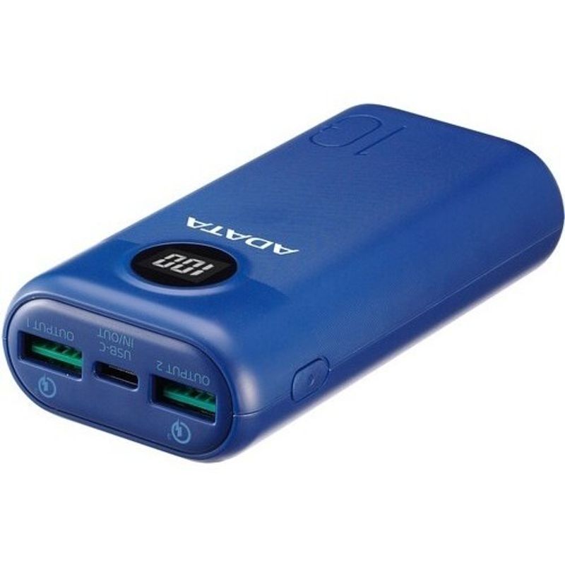 ADATA - PowerBank Adata P10000QCD 10000mAh Multi Carga Rápida USB-C Azul