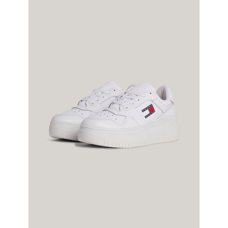 TOMMY HILFIGER - Tenis Blancos Deportivas De Plataforma Retro Tommy Hilfiger
