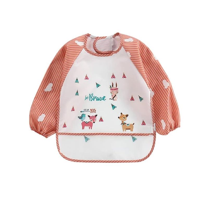 MUNDO BEBE - Babero Delantal Manga Larga Impermeable Bebe Niña Niño