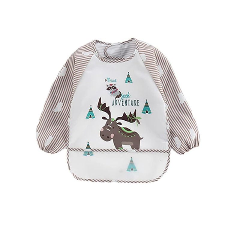 MUNDO BEBE - Babero Delantal Manga Larga Impermeable Bebe Niña Niño