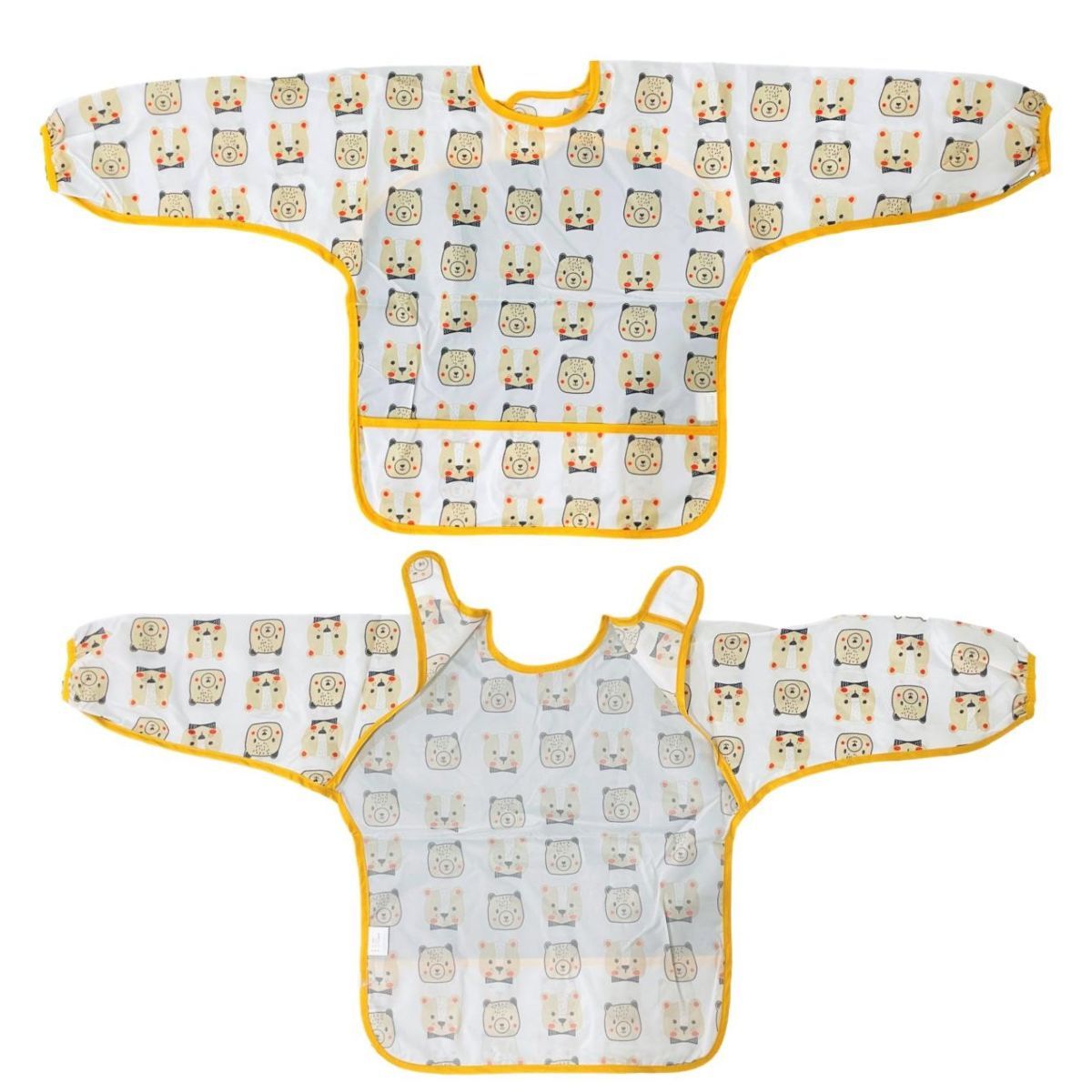 MUNDO BEBE - Babero Delantal Manga Larga Impermeable Bebe Niña Niño