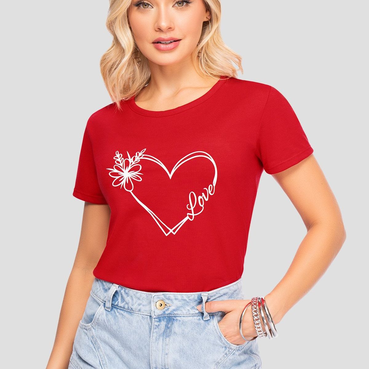 MARKETING PERSONAL - Camiseta Mujer Rojo Mp 106611