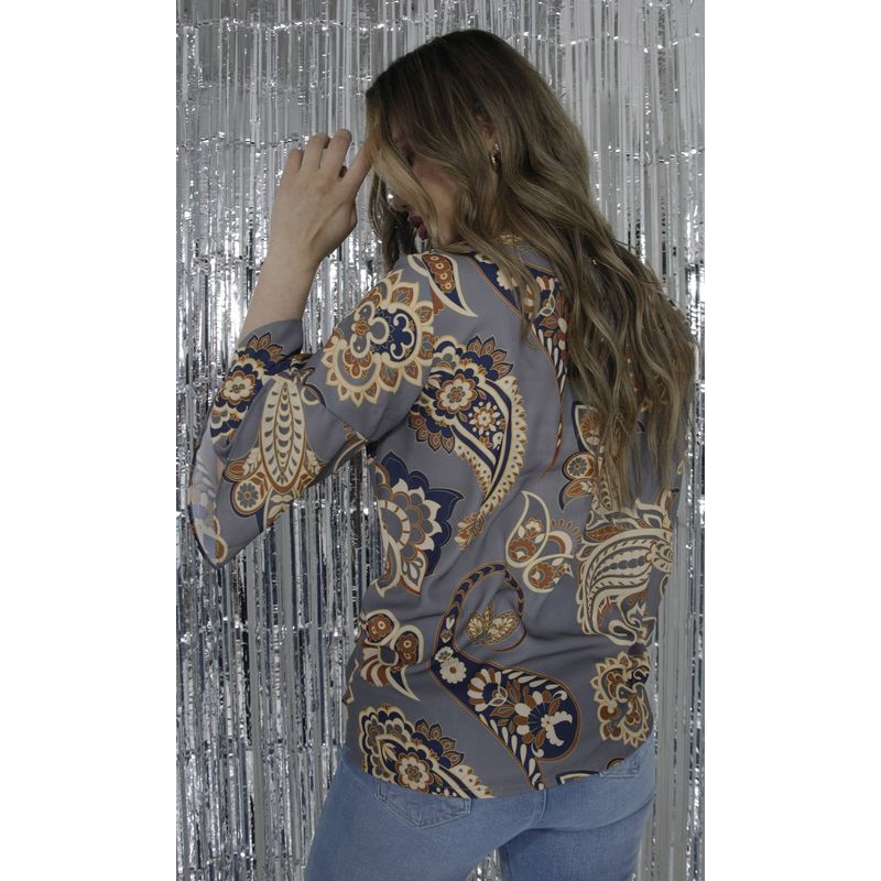 L Y H - Blusa Para Mujer Azul Marca L&H