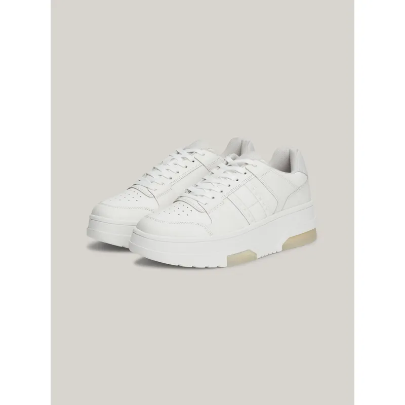 TOMMY HILFIGER - Tenis Blancos De Baloncesto De Cuero The Brooklyn Tommy Hilfiger