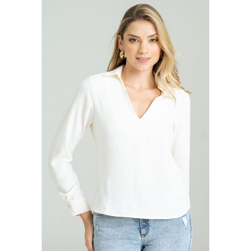 RAGGED - Blusa liverpool Marfil Ragged