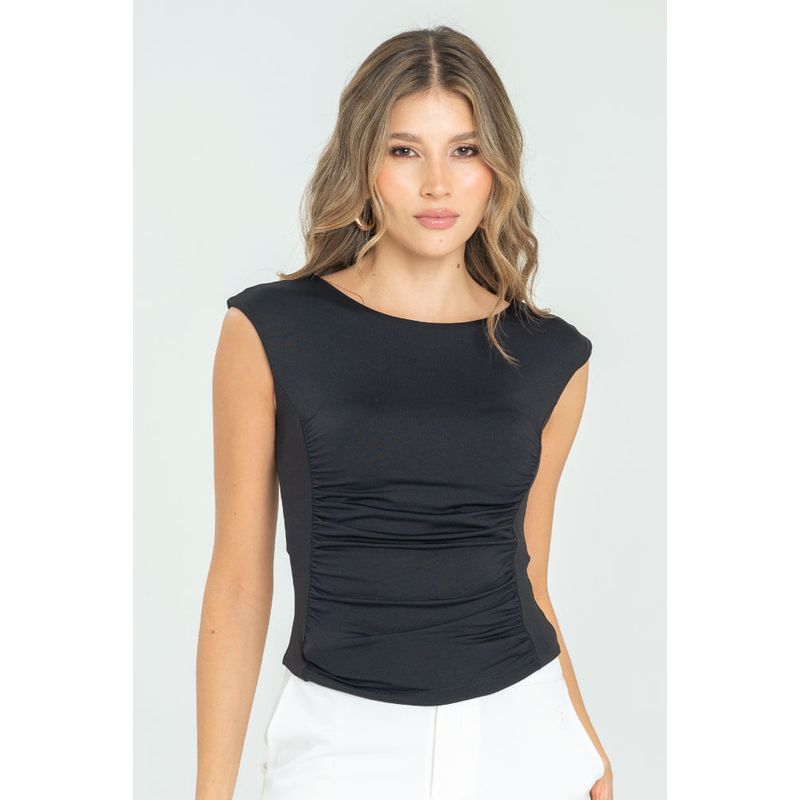 RAGGED - Top greeicy Negro Ragged
