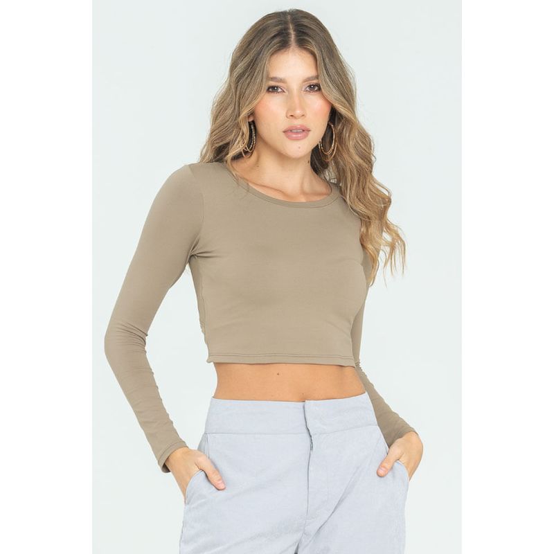 RAGGED - Crop top clemenza Cafe taupe Ragged