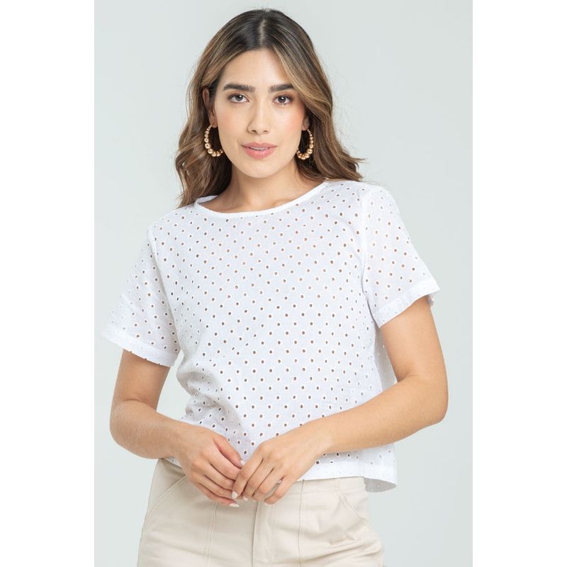RAGGED - Blusa giselle cotton Blanco Ragged.