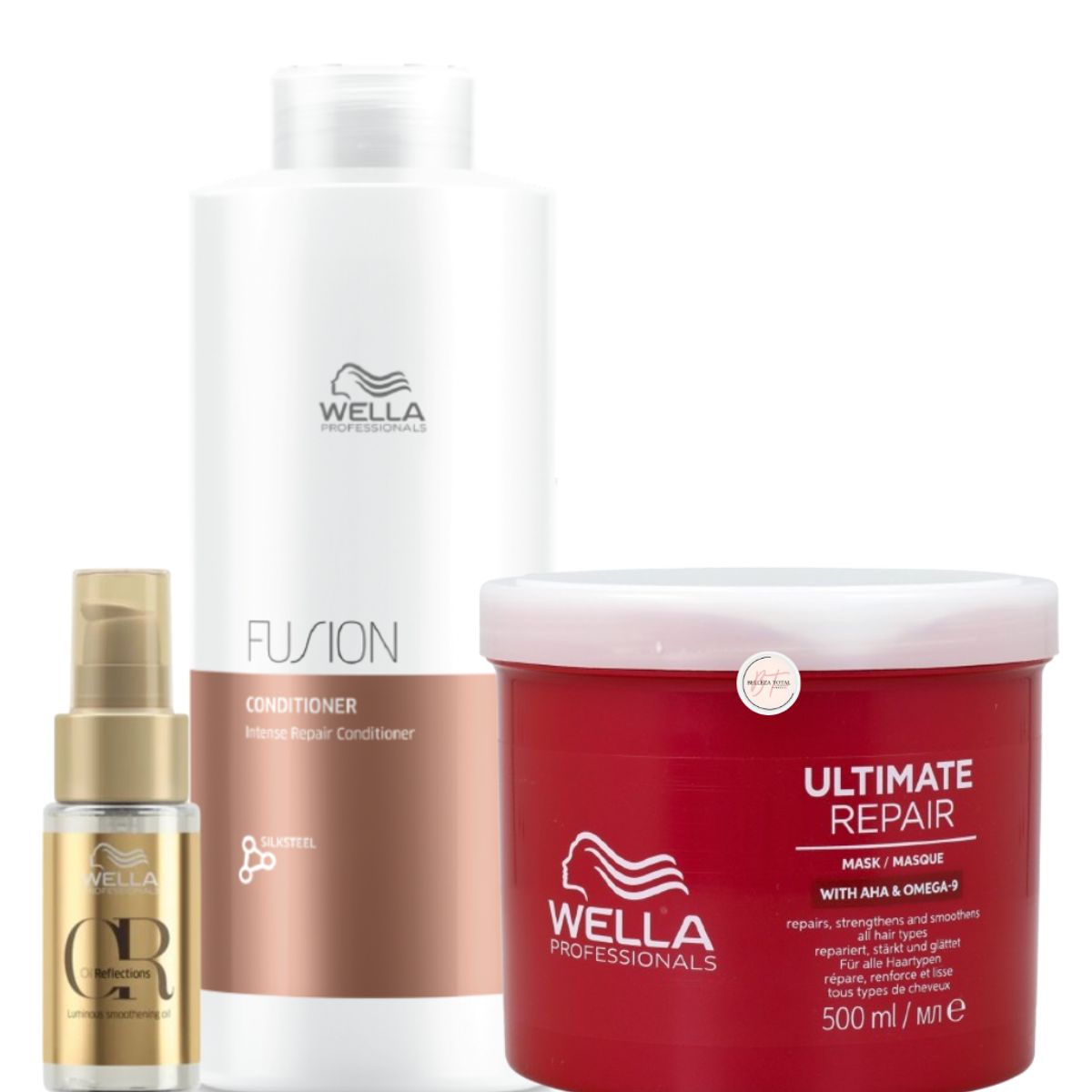 WELLA - Kit Wella Acondicionador Fusion Litro + Mascarilla Ultimate Repair + Oleo