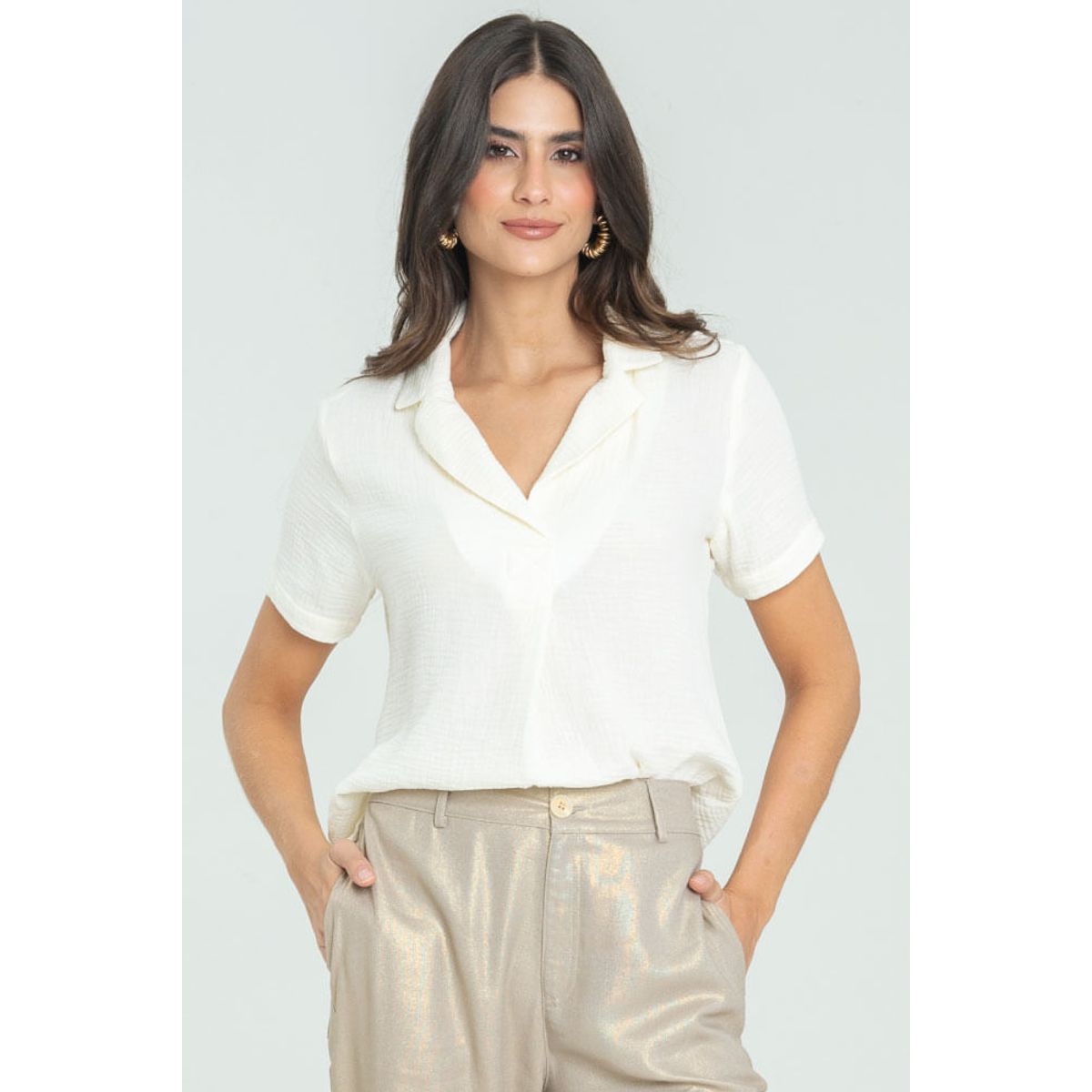 RAGGED - Blusa cotton soft Marfil Ragged.